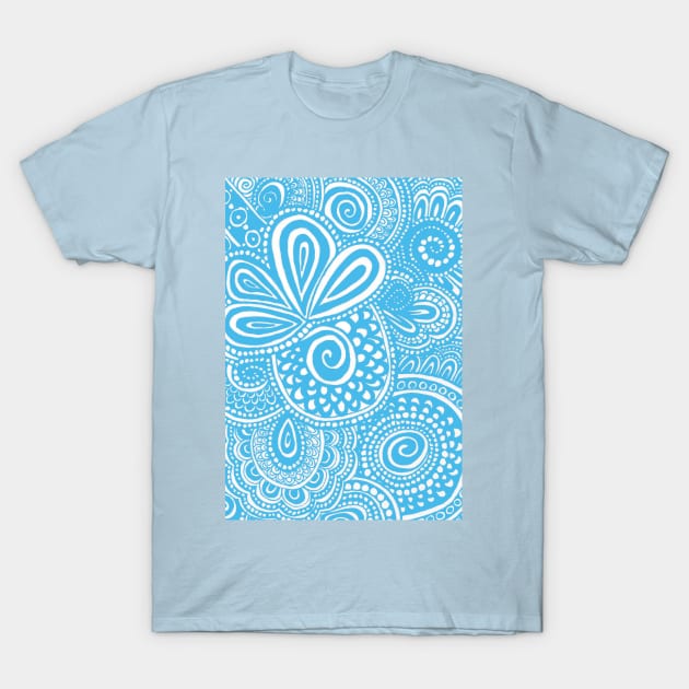 Light Blue Pina Swirls T-Shirt by AmyMinori